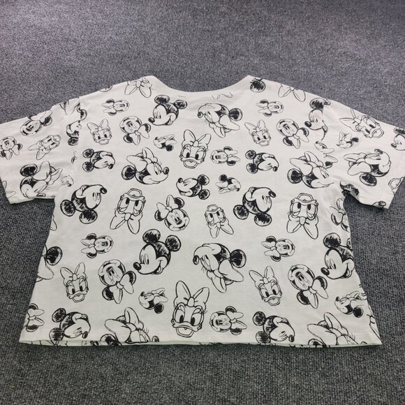 Disney Mickey & Friends Graphic Tee XL White Black Hybrid Apparel - Picture 3 of 8
